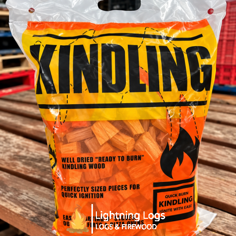 Bold Kindling Bag on Wooden Pallet